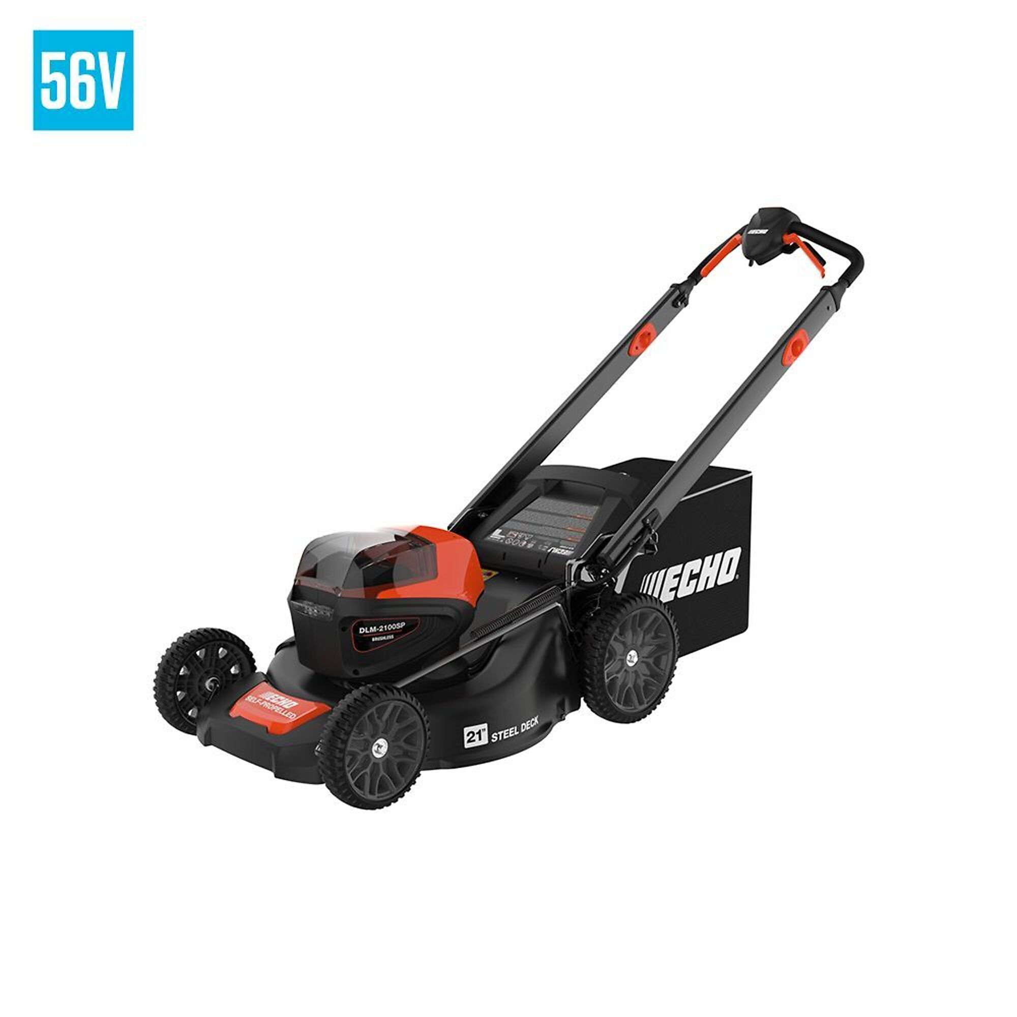 ECHO 56V Battery System, 21 in. Cordless Battery Walk Behind Self-Propelled Lawn Mower, Mower Only, Model# DLM-2100SPBT